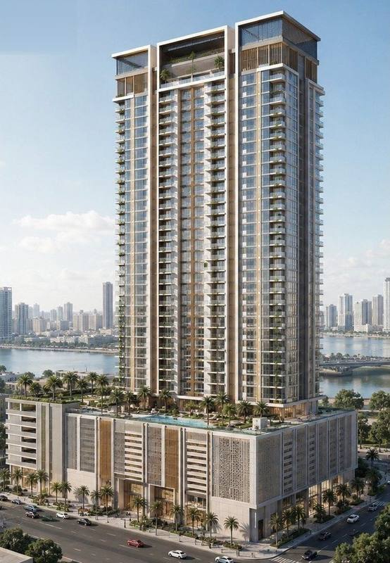 Residential tower, G+7 Podium+40 Typical+2 Tech Floors, Al Khan, Sharjah