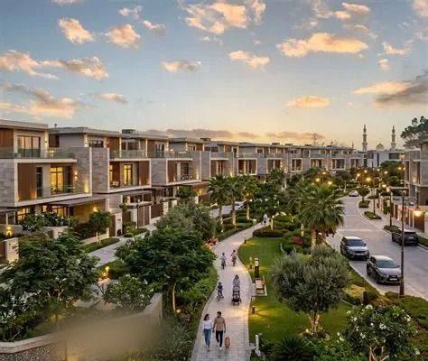 Al Zahia town house community walkway
